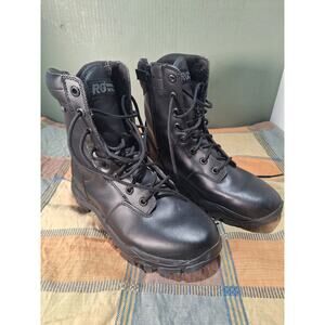 Response Gear Tactical Boots Black Waterproof Side Zip Mens 7.5 Excellent Pair